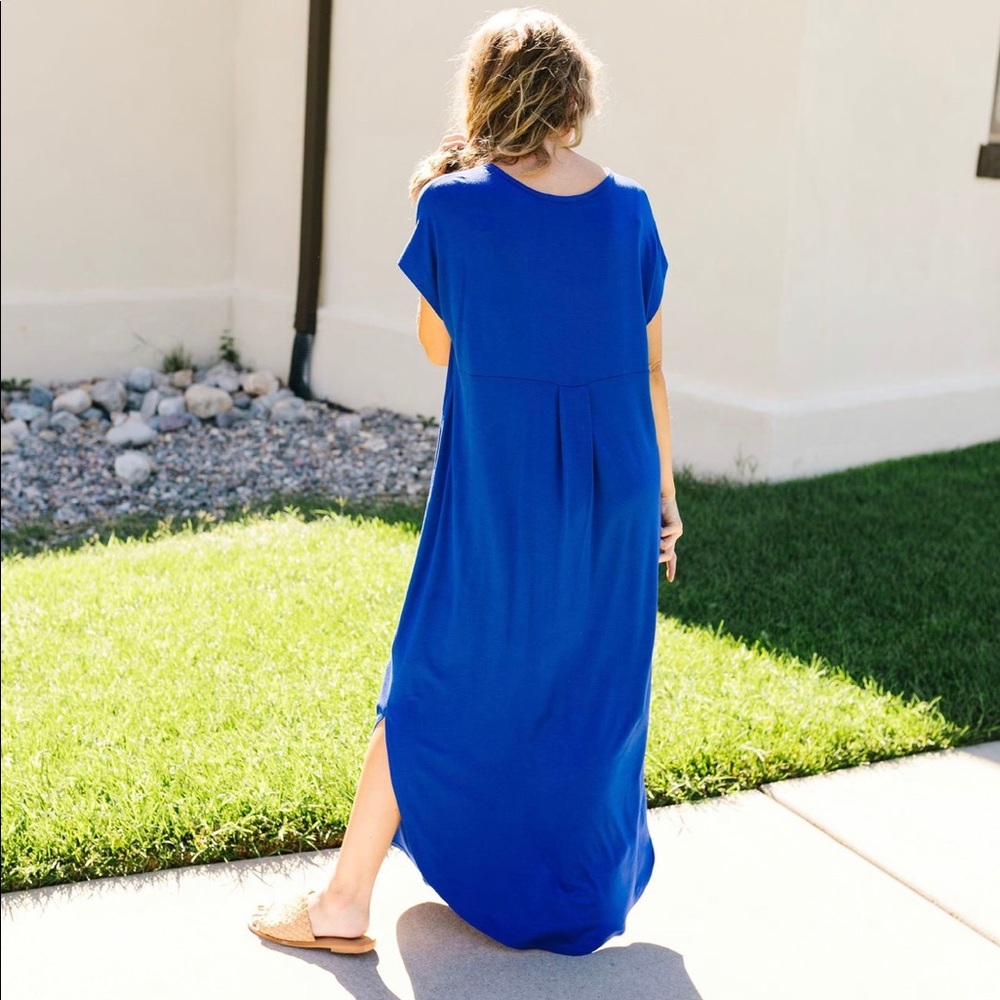 Chillax Summer Maxi Dress In Royal Blue - Picture 5 of 8